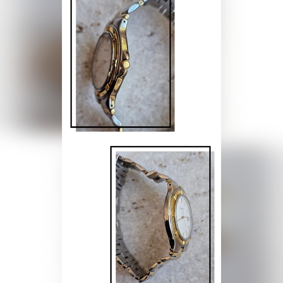 Bulova Infinity Collection wristwatch, two-tone. Unisex EUC! - Picture 4 of 16